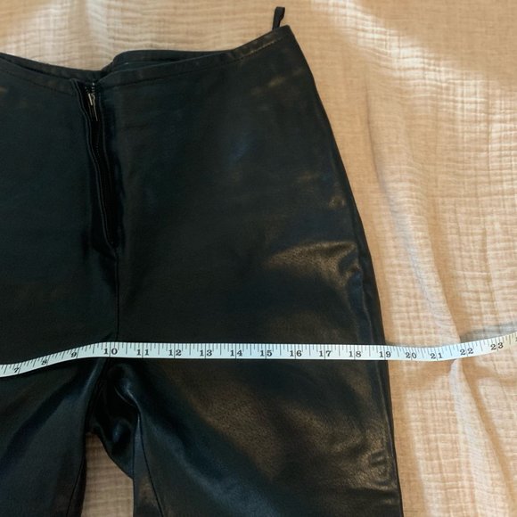 Vintage Indeed Black Leather Fully Lined Pants Size 4 - Picture 11 of 12